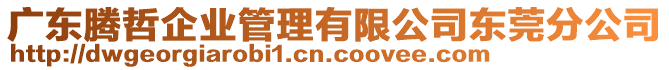 廣東騰哲企業(yè)管理有限公司東莞分公司