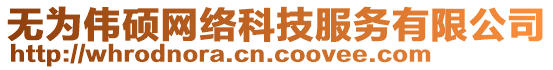 無為偉碩網(wǎng)絡(luò)科技服務(wù)有限公司