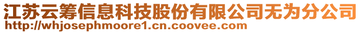 江蘇云籌信息科技股份有限公司無為分公司