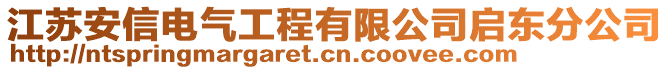 江蘇安信電氣工程有限公司啟東分公司