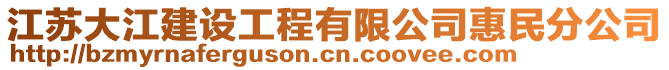 江蘇大江建設工程有限公司惠民分公司
