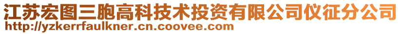 江蘇宏圖三胞高科技術(shù)投資有限公司儀征分公司