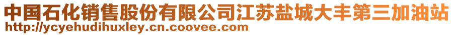 中國(guó)石化銷(xiāo)售股份有限公司江蘇鹽城大豐第三加油站