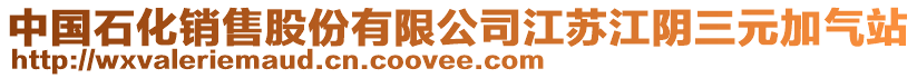中國石化銷售股份有限公司江蘇江陰三元加氣站