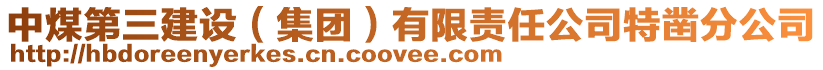 中煤第三建設(shè)（集團）有限責(zé)任公司特鑿分公司