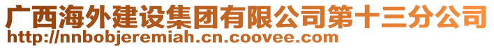 廣西海外建設(shè)集團有限公司第十三分公司