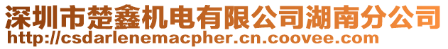 深圳市楚鑫機(jī)電有限公司湖南分公司