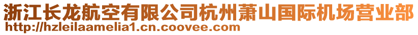 浙江長龍航空有限公司杭州蕭山國際機場營業(yè)部