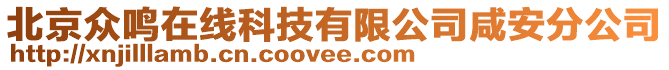 北京眾鳴在線科技有限公司咸安分公司