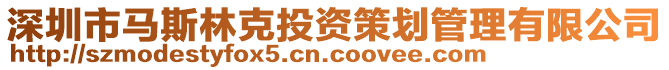 深圳市馬斯林克投資策劃管理有限公司