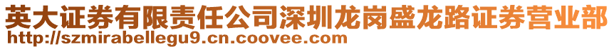 英大證券有限責任公司深圳龍崗盛龍路證券營業部
