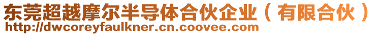 東莞超越摩爾半導(dǎo)體合伙企業(yè)（有限合伙）