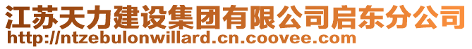 江蘇天力建設集團有限公司啟東分公司