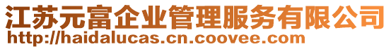 江蘇元富企業(yè)管理服務有限公司