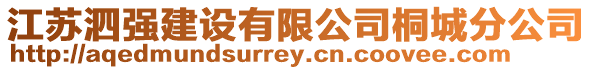 江蘇泗強(qiáng)建設(shè)有限公司桐城分公司