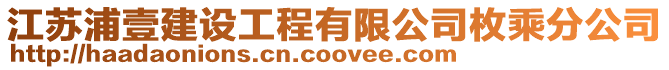 江蘇浦壹建設工程有限公司枚乘分公司