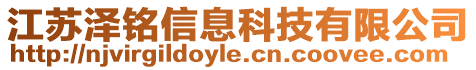 江蘇澤銘信息科技有限公司