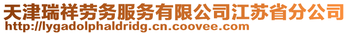 天津瑞祥勞務服務有限公司江蘇省分公司