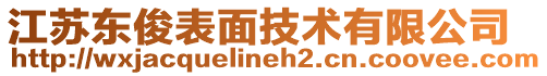 江蘇東俊表面技術(shù)有限公司