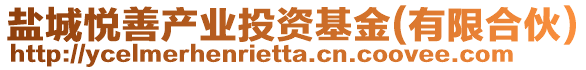 鹽城悅善產(chǎn)業(yè)投資基金(有限合伙)