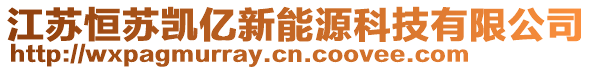 江蘇恒蘇凱億新能源科技有限公司