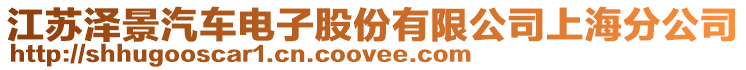 江苏泽景汽车电子股份有限公司上海分公司