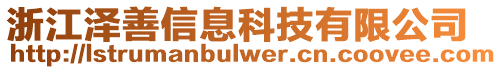 浙江澤善信息科技有限公司