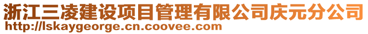 浙江三凌建設項目管理有限公司慶元分公司