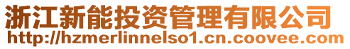 浙江新能投資管理有限公司
