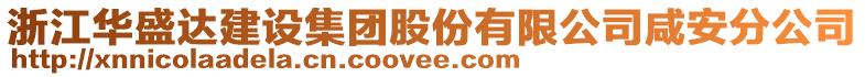 浙江華盛達(dá)建設(shè)集團(tuán)股份有限公司咸安分公司