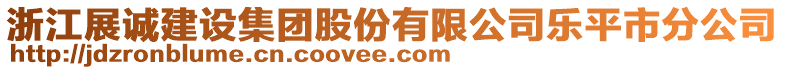 浙江展诚建设集团股份有限公司乐平市分公司