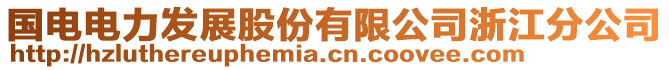 國電電力發展股份有限公司浙江分公司