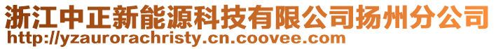浙江中正新能源科技有限公司揚(yáng)州分公司