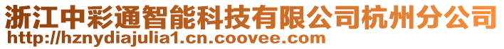 浙江中彩通智能科技有限公司杭州分公司