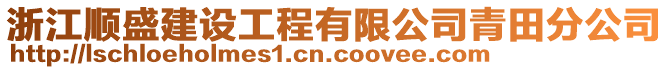 浙江順盛建設(shè)工程有限公司青田分公司