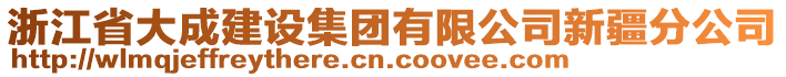 浙江省大成建設(shè)集團(tuán)有限公司新疆分公司