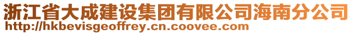 浙江省大成建設(shè)集團(tuán)有限公司海南分公司