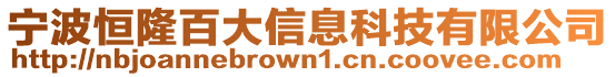 寧波恒隆百大信息科技有限公司