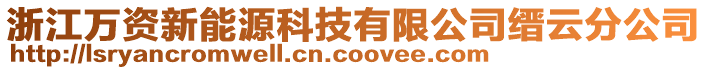 浙江萬資新能源科技有限公司縉云分公司