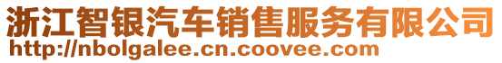 浙江智銀汽車銷售服務有限公司