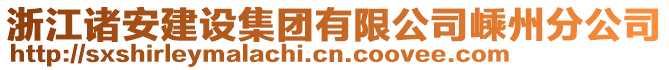 浙江諸安建設(shè)集團(tuán)有限公司嵊州分公司