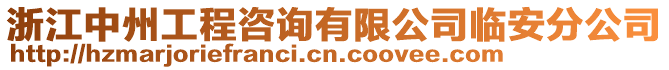 浙江中州工程咨詢有限公司臨安分公司