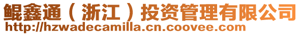 鯤鑫通（浙江）投資管理有限公司