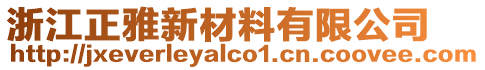 浙江正雅新材料有限公司