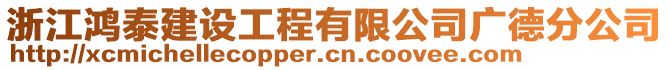 浙江鴻泰建設(shè)工程有限公司廣德分公司