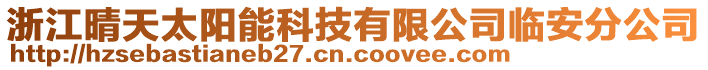 浙江晴天太陽能科技有限公司臨安分公司