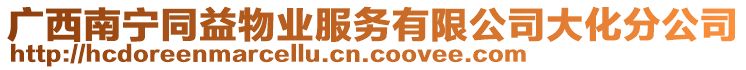 廣西南寧同益物業(yè)服務(wù)有限公司大化分公司