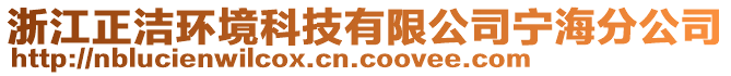 浙江正潔環(huán)境科技有限公司寧海分公司