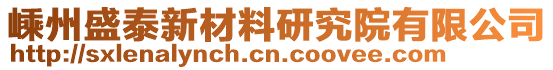 嵊州盛泰新材料研究院有限公司