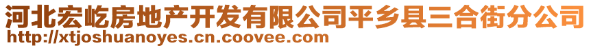 河北宏屹房地產開發(fā)有限公司平鄉(xiāng)縣三合街分公司